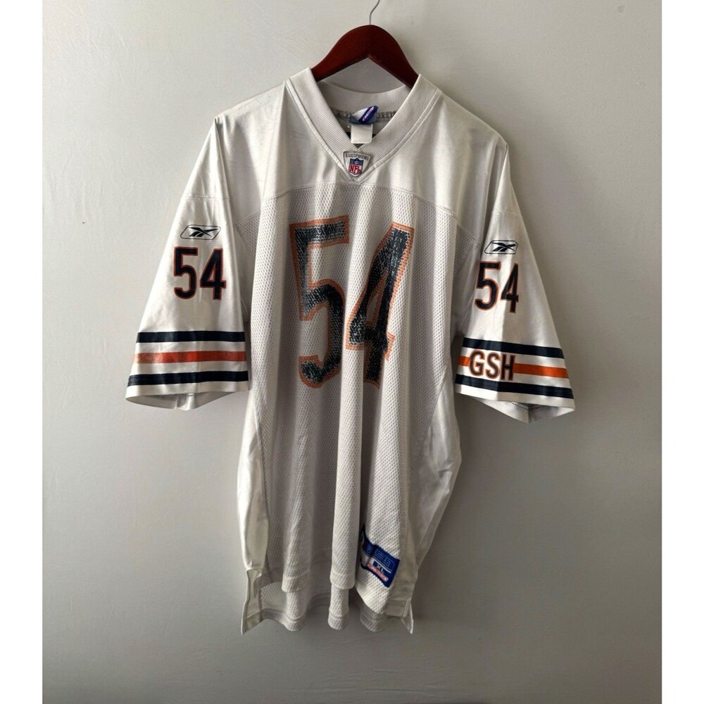 Brian Urlacher Chicago Bears Reebok NFL Jersey Mens XL White #54 Football Fair